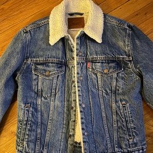 Like New Levi Sherpa Denim Jacket